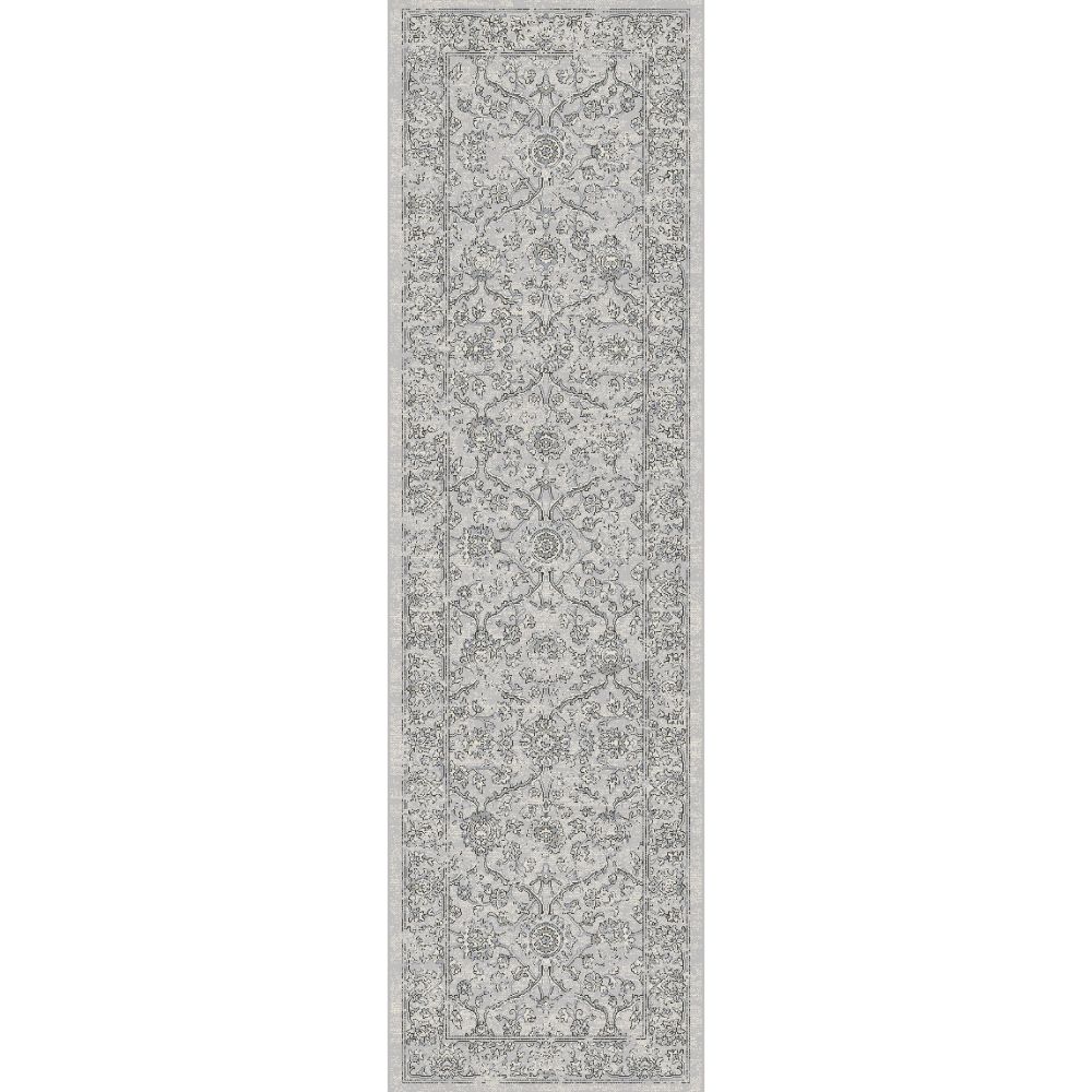 Dynamic Rugs 57136-9696 Ancient Garden 2.2 Ft. X 11 Ft. Finished Runner Rug in Silver/Grey